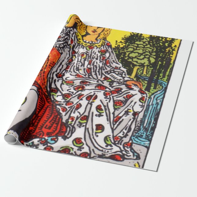 The Empress Tarot Card Wrapping Paper (Unrolled)