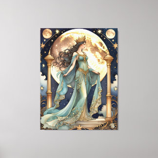 the empress tarot magic painting canvas print