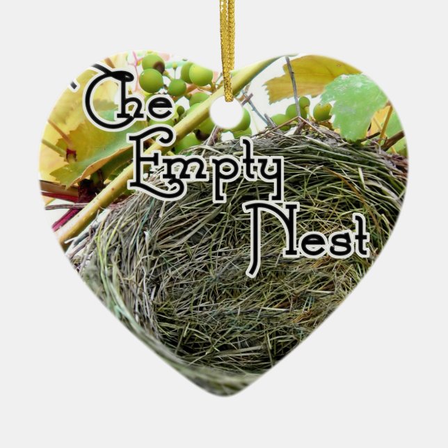 The Empty Nest Ceramic Tree Decoration (Front)