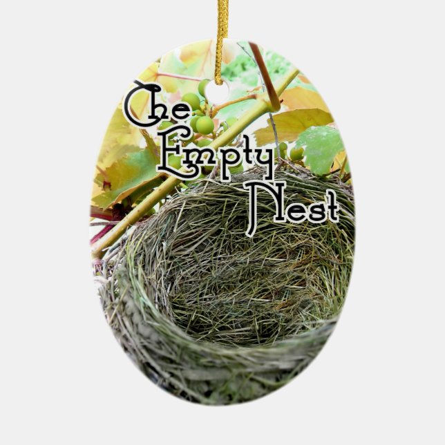 The Empty Nest Ceramic Tree Decoration (Front)