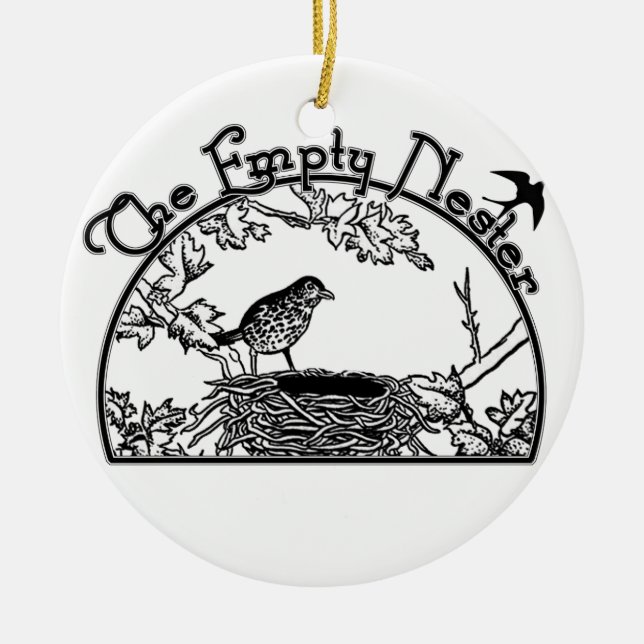 The Empty Nester Ceramic Tree Decoration (Front)