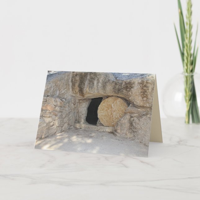 The Empty Tomb of Jesus Christ on Blank Card (Front)