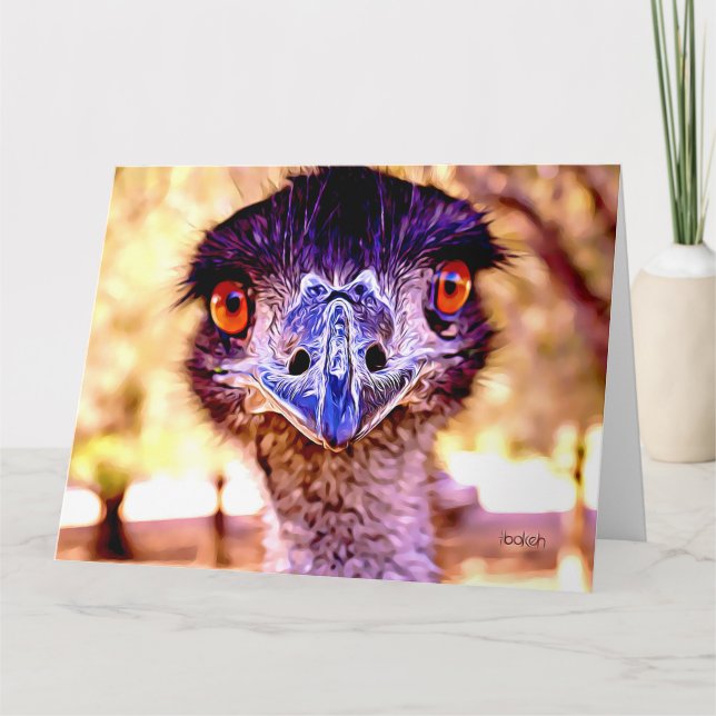 The Emu Giant Art Greeting Card (Front)