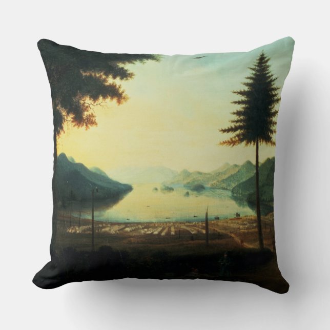 The Encampment at Lake George, New York, 1759 (oil Cushion (Front)