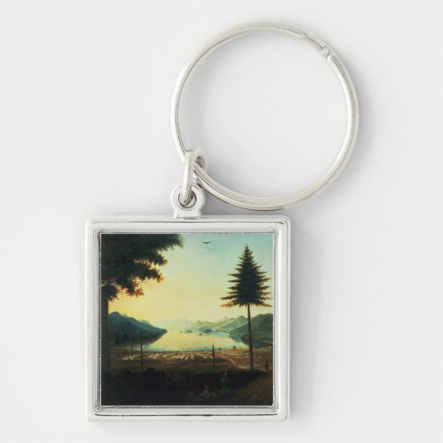 The Encampment at Lake George, New York, 1759 (oil Key Ring (Front)