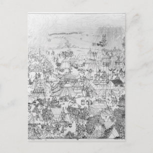 The Encampment of King Henry VIII at Marquison Postcard
