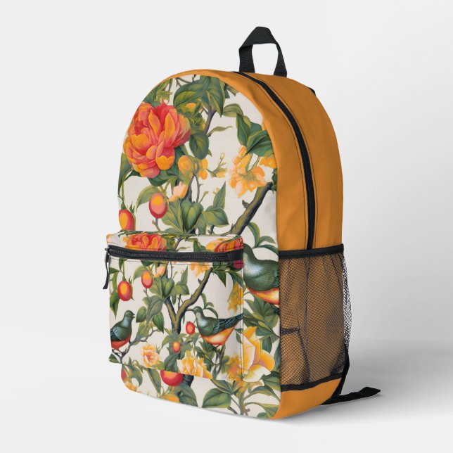 The Enchanted Botanica Printed Backpack (Back Corner Right)