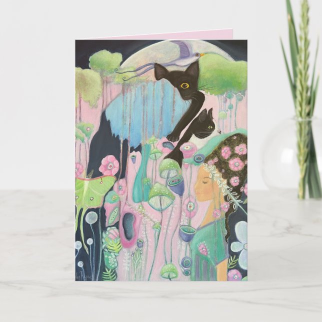 The Enchanted Dream Whimsical Art Card (Front)