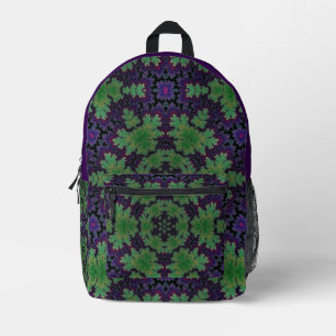The Enchanted Fern Wheel Printed Backpack