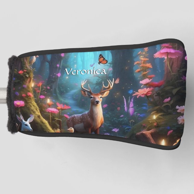The Enchanted Forest a Mystical Oasis Personal Golf Head Cover (Front)