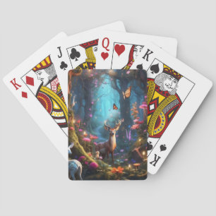 The Enchanted Forest a Mystical Oasis Playing Cards