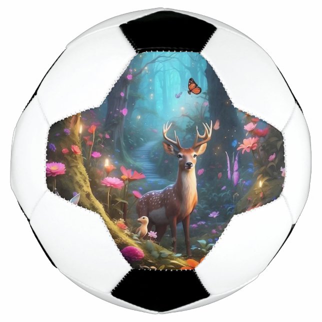 The Enchanted Forest a Mystical Oasis Soccer Ball (Front)