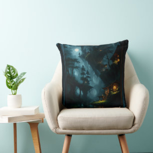 The Enchanted Forest Of Coi by Xzendor7 Cushion
