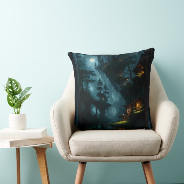 The Enchanted Forest Of Coi by Xzendor7 Cushion (Chair)