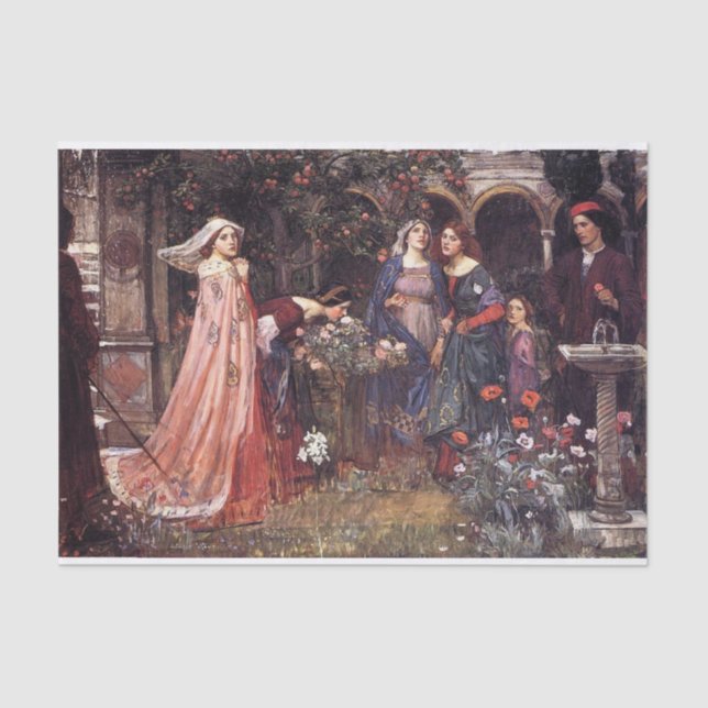 The Enchanted Garden by John William Waterhouse Tissue Paper (Front)