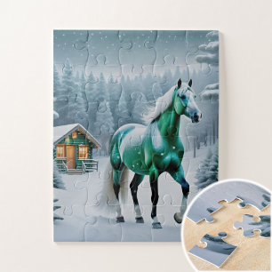 The Enchanted Green Horse Jigsaw Puzzle