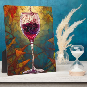 The Enchanted Pour Wine Art Tabletop Plaque