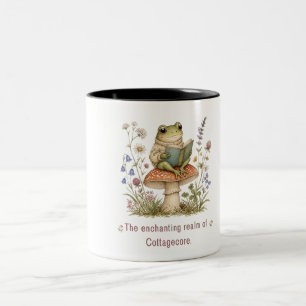 The Enchanting Realm of Cottagecore - Cosy Frog Two-Tone Coffee Mug