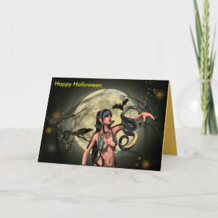 The Enchantress on Halloween Card