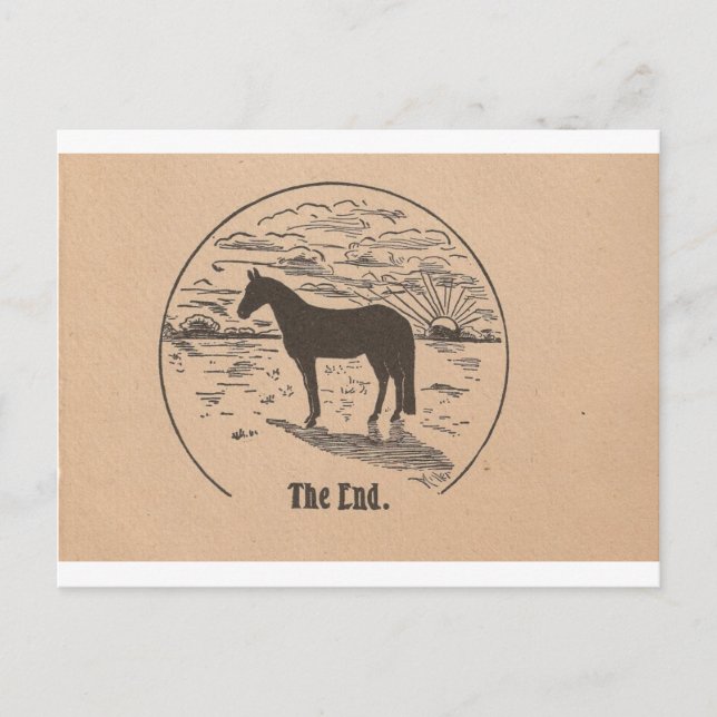 The End Black Beauty Postcard (Front)