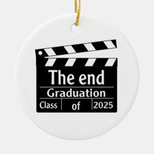 The End Graduation 2025 Cinema Graduate  Ceramic Tree Decoration
