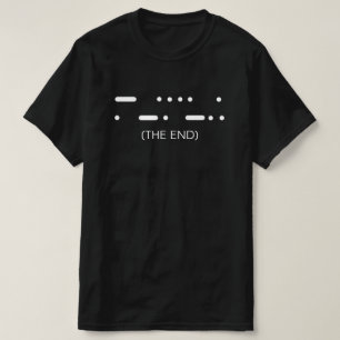The End Morse Code Minimalist Black T-Shirt