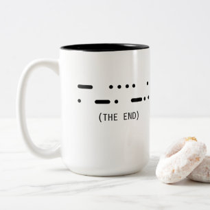 The End Morse Code Minimalist Coffee Mug