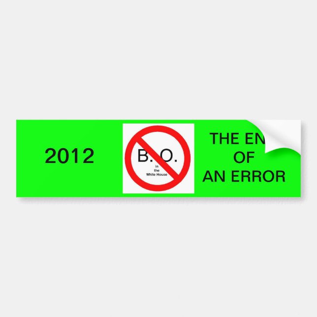 The End of an Error Bumper Sticker (Front)