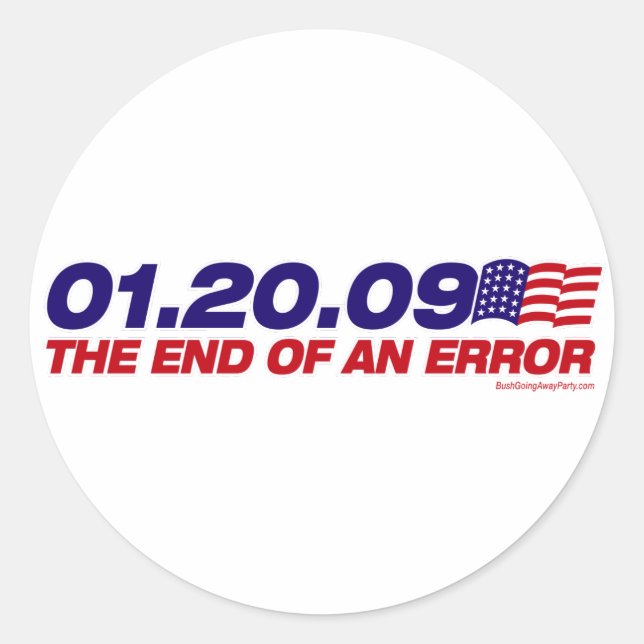 The End of an Error Sticker (Front)