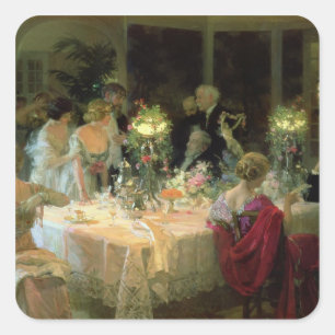 The End of Dinner, 1913 Square Sticker