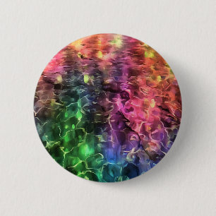 The End Of The Rainbow Bizarre Abstract Art 6 Cm Round Badge