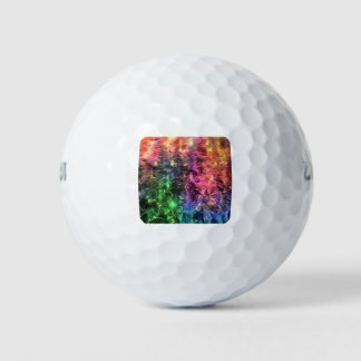 The End Of The Rainbow Bizarre Abstract Art Golf Balls