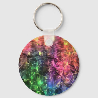 The End Of The Rainbow Bizarre Abstract Art Key Ring