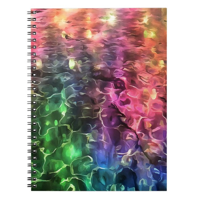 The End Of The Rainbow Bizarre Abstract Art Notebook (Front)