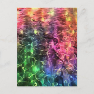 The End Of The Rainbow Bizarre Abstract Art Postcard