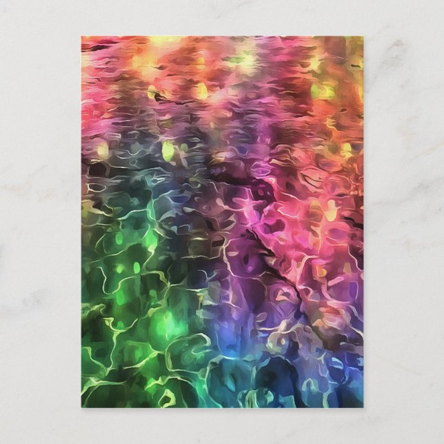 The End Of The Rainbow Bizarre Abstract Art Postcard (Front)