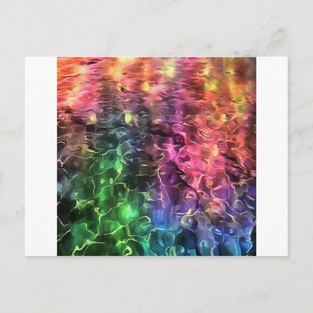 The End Of The Rainbow Bizarre Abstract Art Postcard (Front)