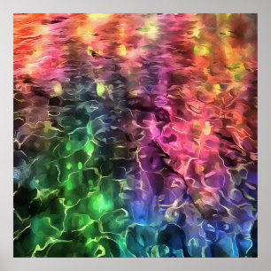 The End Of The Rainbow Bizarre Abstract Art Poster