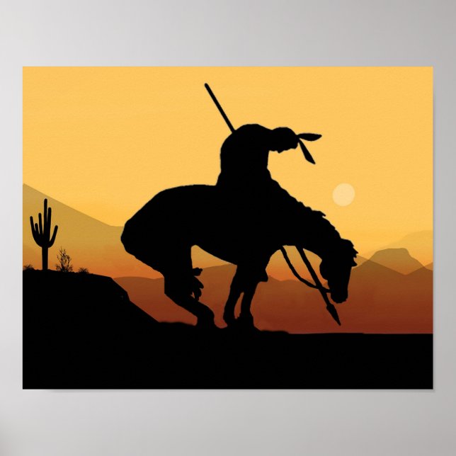 The End of the Trail Silhouette Poster (Front)