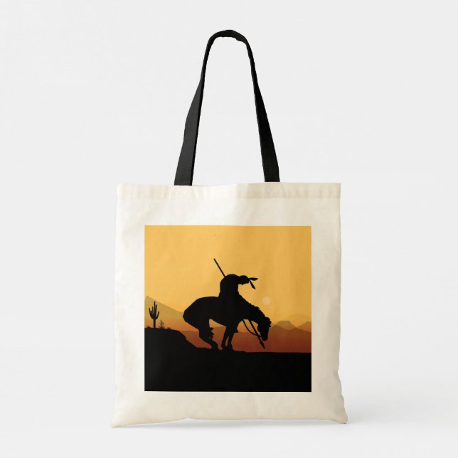The End of the Trail Silhouette Tote Bag (Back)