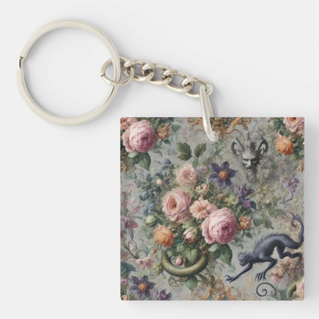 The Endangered Lavender Lycan – Gothic Whimsy Key Ring (Front)