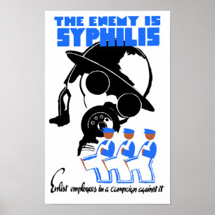 The Enemy Is Syphilis - WPA Poster