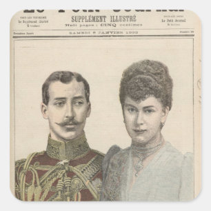 The Engagement of Albert Victor Duke of Square Sticker