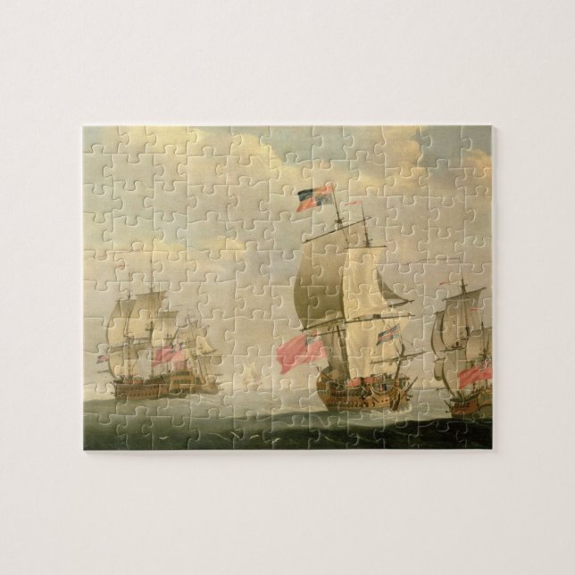 The English Fleet Under Sail Jigsaw Puzzle (Horizontal)