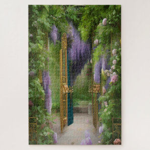 The English Garden Gate - Wisteria Jigsaw Puzzle