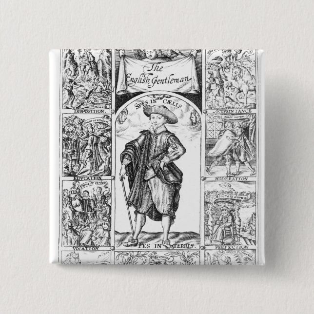 The English Gentleman 15 Cm Square Badge (Front)