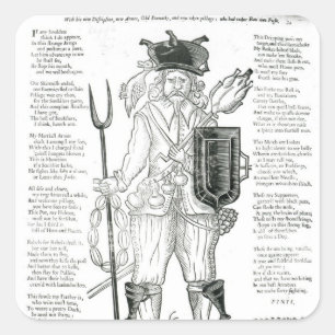 The English Irish Soldier, with New Discipline Square Sticker