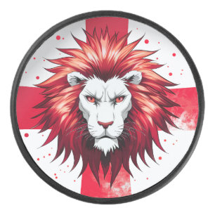 The English Lion Hockey Puck