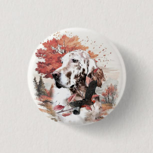 The English Setter,  Passion Hunting 3 Cm Round Badge