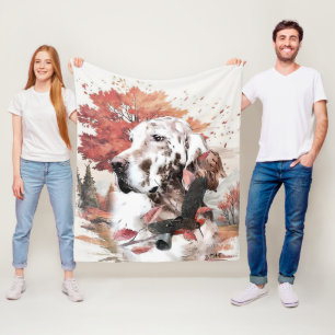 The English Setter,  Passion Hunting Fleece Blanket